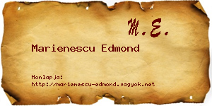 Marienescu Edmond névjegykártya